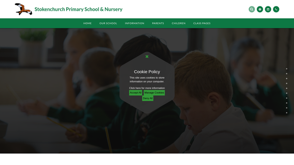 Screenshot of the Stokenchurch Primary School Charitable Fund website