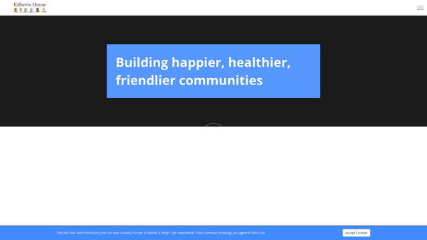 Screenshot of the Edberts House website