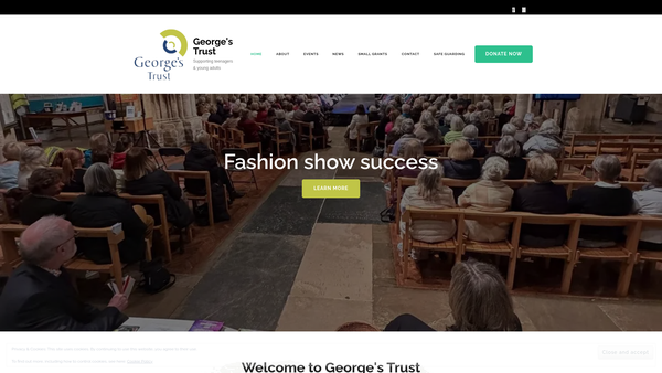 Screenshot of the The George O'brien Trust website