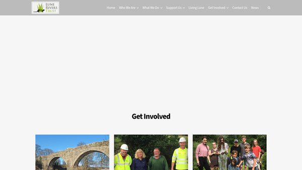 Screenshot of the The Lune Rivers Trust website