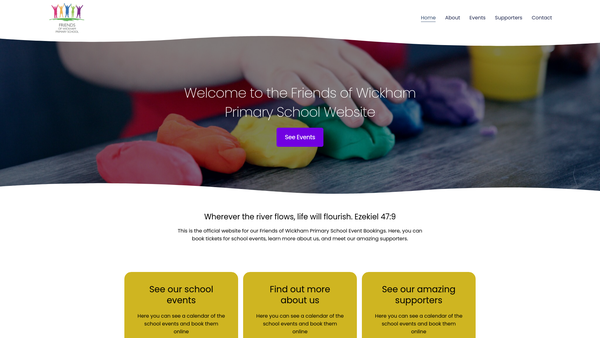 Screenshot of the Friends Of Whitchurch Primary School website