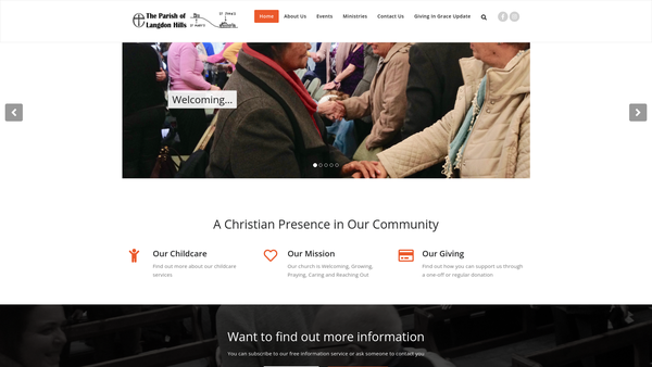 Screenshot of the The Parochial Church Council Of The Ecclesiastical Parish Of Langdon Hills website