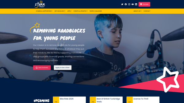Screenshot of the Starr Trust website