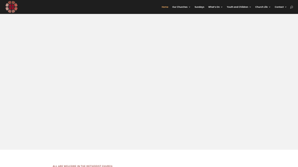 Screenshot of the Shirley Methodist Church website