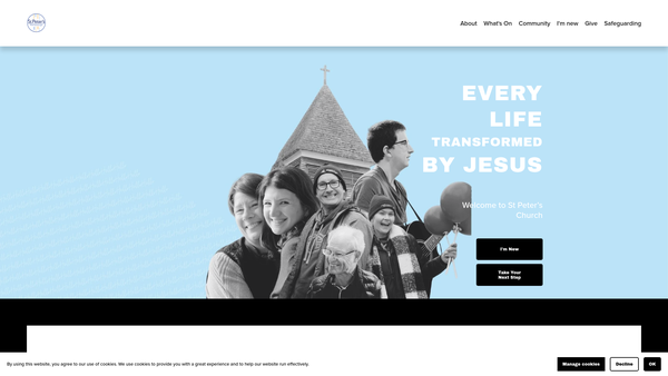 Screenshot of the The Parochial Church Council Of The Ecclesiastical Parish Of Saint Peter Farnborough website