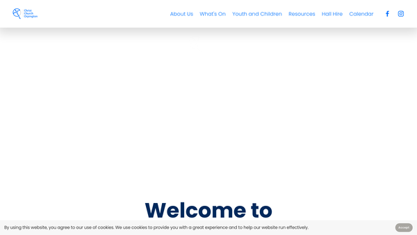 Screenshot of the The Parochial Church Council Of The Ecclesiastical Parish Of Christ Church, Orpington website