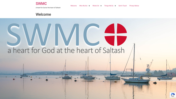 Screenshot of the Saltash Wesley Methodist Church website