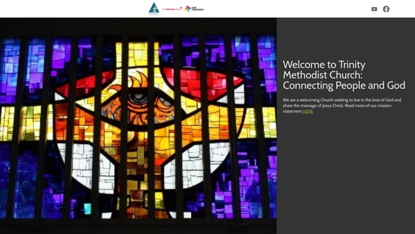 Screenshot of the Trinity Methodist Church Woking website