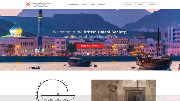 Screenshot of the The British Omani Society website