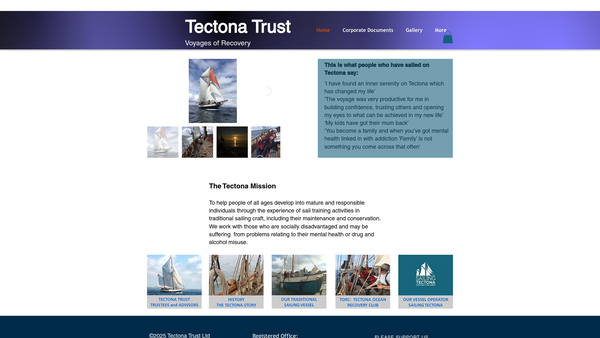 Screenshot of the Tectona Trust website