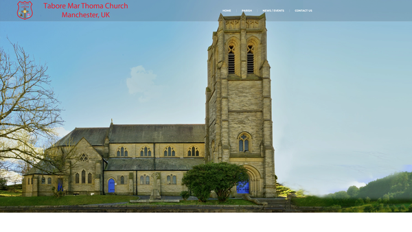 Screenshot of the Tabore Mar Thoma Church, Manchester website