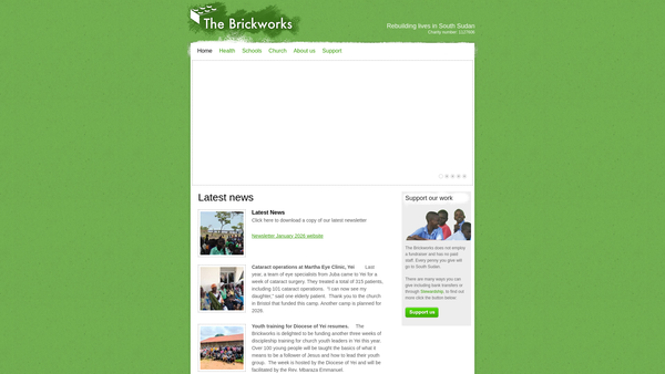 Screenshot of the The Brickworks website