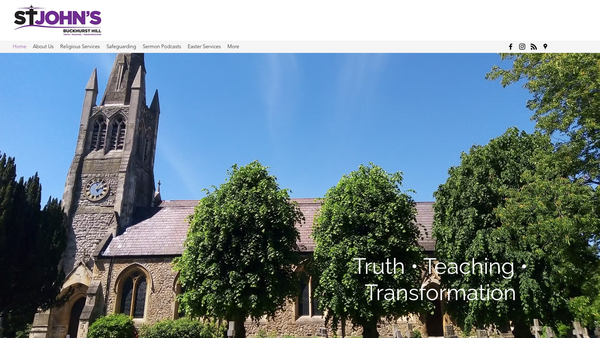 Screenshot of the The Parochial Church Council Of The Ecclesiastical Parish Of St John Buckhurst Hill website