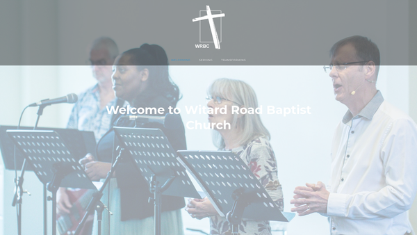 Screenshot of the Witard Road Baptist Church website