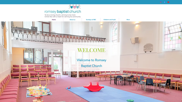 Screenshot of the Romsey Baptist Church website