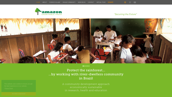 Screenshot of the Amazon Charitable Trust website