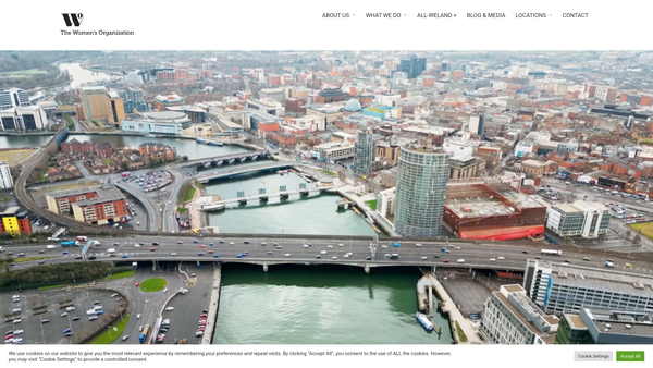 Screenshot of the The Women's Organisation website