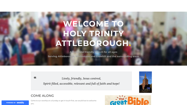 Screenshot of the The Parochial Church Council Of The Ecclesiastical Parish Of Holy Trinity Attleborough, Nuneaton website