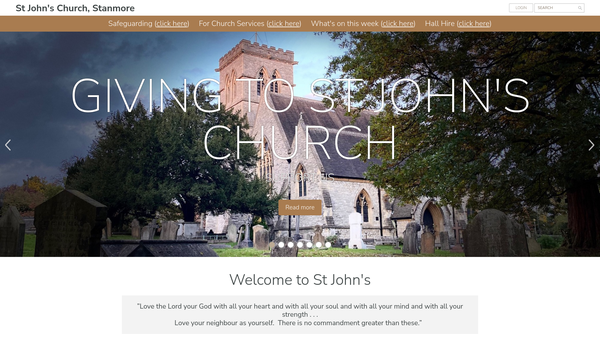 Screenshot of the The Parochial Church Council Of The Ecclesiastical Parish Of Great Stanmore website