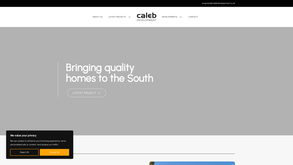 Screenshot of the Caleb Challenge Trust website