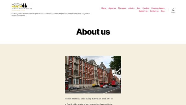 Screenshot of the Hoxton Health website