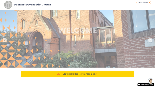 Screenshot of the Dagnall Street Baptist Church St Albans website