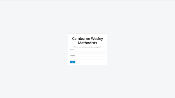 Screenshot of the Camborne Wesley Methodist Church website