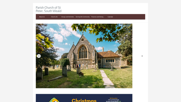Screenshot of the The Parochial Church Council Of The Ecclesiastical Parish Of South Weald website