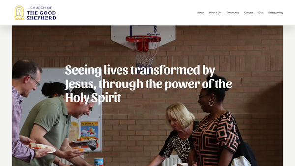 Screenshot of the The Parochial Church Council Of The Ecclesiastical Parish Of The Good Shepherd, Farnborough website