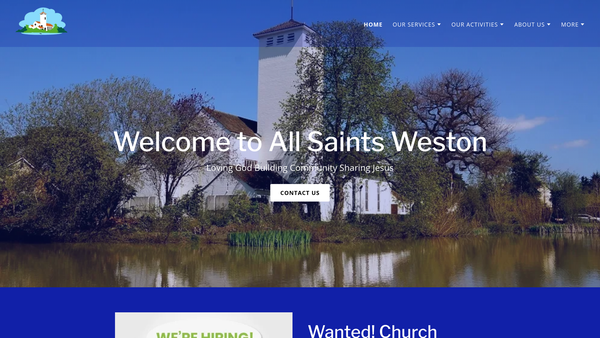 Screenshot of the The Parochial Church Council Of The Ecclesiastical Parish Of All Saints Weston website