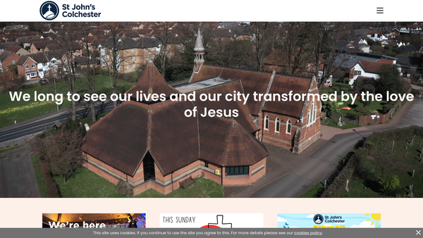 Screenshot of the The Parochial Church Council Of The Ecclesiastical Parish Of St John Colchester website