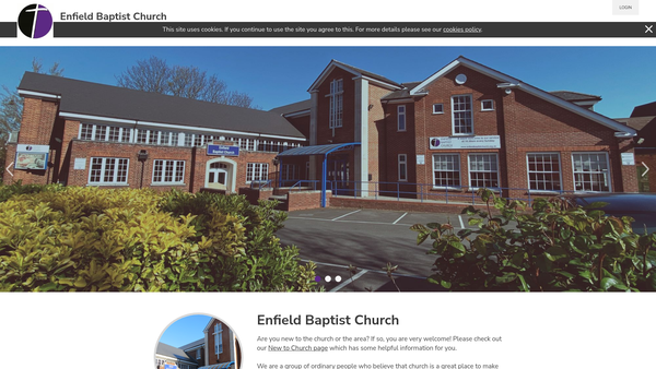 Screenshot of the Enfield Baptist Church website