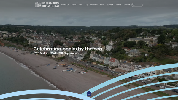 Screenshot of the Budleigh Salterton Literary Festival website