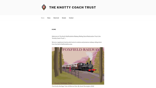 Screenshot of the Nsr Rolling Stock Restoration Trust website
