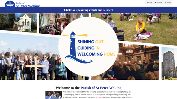 Screenshot of the The Parochial Church Council Of The Ecclesiastical Parish Of St. Peter, Woking website
