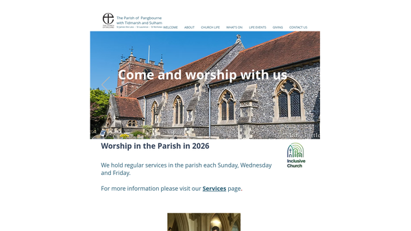 Screenshot of the The Parochial Church Council Of Pangbourne With Tidmarsh And Sulham website