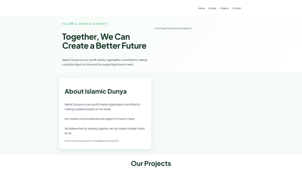 Screenshot of the islamic dunya website