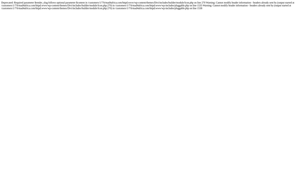 Screenshot of the Mad 4 Africa website