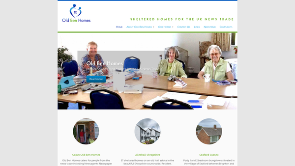 Screenshot of the Old Ben Homes Limited website