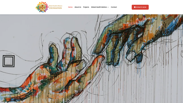 Screenshot of the Global Health Alliance Foundation website