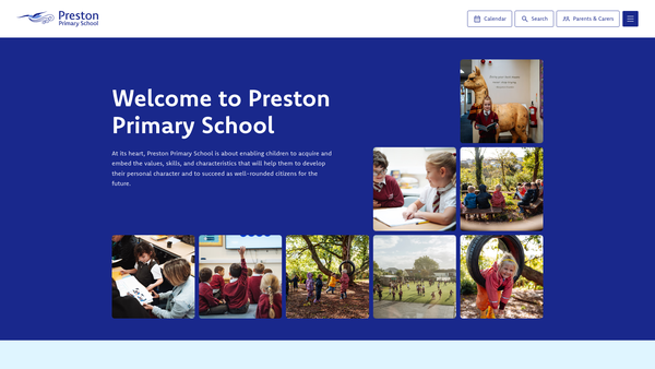 Screenshot of the Friends Of Preston Primary School website