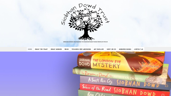 Screenshot of the The Siobhan Dowd Trust website