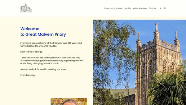 Screenshot of the The Parochial Church Council Of The Ecclesiastical Parish Of St. Mary And St. Michael Great Malvern website