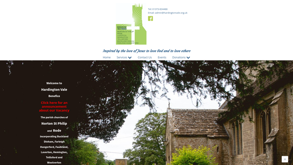 Screenshot of the The Parochial Church Council Of The Ecclesiastical Parish Of Hardington Vale website