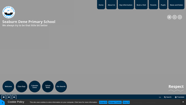 Screenshot of the Friends Of Seaburn Dene Primary School website