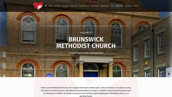 Screenshot of the Brunswick Methodist Church website
