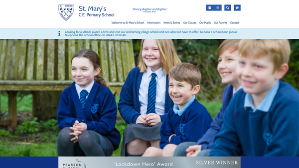 Screenshot of the Northchurch St Mary's School Association website
