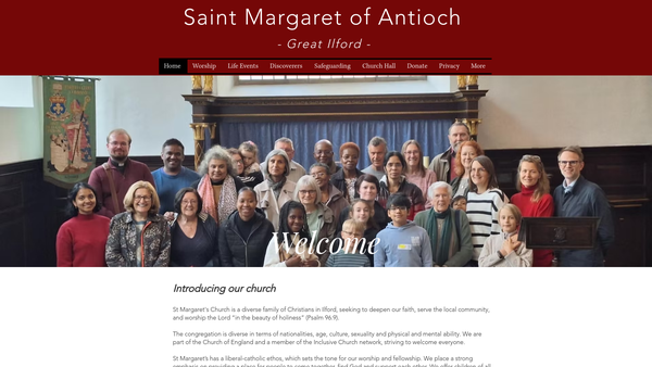 Screenshot of the The Parochial Church Council Of The Ecclesiastical Parish Of Great Ilford St Margaret And St Clement website
