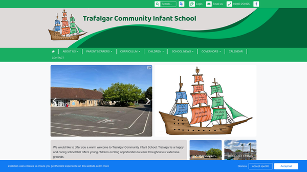 Screenshot of the Friends Of Trafalgar Community Infant School website