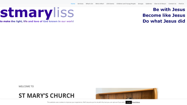 Screenshot of the The Parochial Church Council Of The Ecclesiastical Parish Of St Mary`s ,Liss website